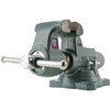 Wilton 6" Jaw Width x 10" Jaw Opening Capacity x 5-1/2" Throat Depth, Steel Swivel Bench Vise Double Lockdown Base Attachment 28833 - 11703048