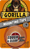 Gorilla Tape 1" x 60" Acrylic Adhesive Double Sided Tape 43 mil Thick, Clear, Polyethylene Film Liner, Continuous Roll 6065003 - 35183904