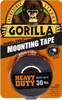 Gorilla Tape 1" x 60" Acrylic Adhesive Double Sided Tape 43 mil Thick, Black, Polyethylene Film Liner, Continuous Roll 6055002 - 49331408