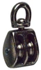 Value Collection Swivel Eye Double Sheave Pulley Sheave, 3/4 Inch Outside Diameter, Fibrous Rope, 3/16 Inch Diameter, Gray Iron, Nickel Plated Finish 206-3/4 - 67329086