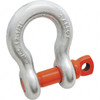 Campbell 1-1/4" Nominal Chain Size, 18 Ton Alloy Steel Screw Anchor Shackle 1-1/4" Diam, 1-3/8" Pin Diam, 4-1/2" High x 2" Wide Inside Jaw, 3-1/4" Inside Width, 3" Max Body Thickness 5412095 - 67788786