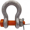 CM 1/2" Nominal Chain Size, 3.3 Ton Alloy Steel Bolt Anchor Shackle 23/32" Diam, 5/8" Pin Diam, 13/16" Wide Inside Jaw, 1-5/32" Inside Width M850AG - 64618127