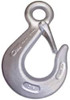 CM Chain Grade 100, 35,300 Lbs. Load Limit Eye Sling Hook with Latch 4-1/2 Inch Hook Throat, 9-1/4 Inch Reach, 1-1/2 Inch Eye Inside Diameter, 3/4 Inch Chain Diameter, 12.81 Inch Overall Length, 1 Inch Eye Thickness 558630 - 64612880
