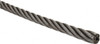 Lift-All 1/2" Diam, Hoisting Wire Rope 21,400 Lb Breaking Strength, Material Grade Plow, 6 x 37 IWRC 12200637I - 67675769