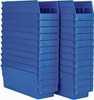 Akro-Mils 4-1/8" Wide x 11-5/8" Deep x 4" High Hopper Shelf Bin Blue, Plastic 30120 BLUE - 89827075