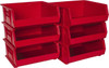 Akro-Mils 16-1/2" Wide x 14-3/4" Deep x 7" High Hopper Stacking Bin Red, Polymer, 75 Lb Capacity 30250 RED - 89837199