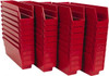 Quantum Storage Systems 2-3/4" Wide x 11-5/8" Deep x 4" High Hopper Shelf Bin Red, Polypropylene, 50 Lb Capacity QSB 100RD - 73087264