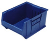 Quantum Storage Systems 16-1/2" Wide x 23-7/8" Deep x 11" High Hopper Stacking Bin Blue, Polypropylene, 100 Lb Capacity QUS954BL - 73087769