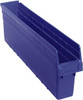 Quantum Storage Systems 4-3/8" Wide x 23-5/8" Deep x 8" High Hopper Shelf Bin Blue, Polypropylene QSB805BL - 91531194
