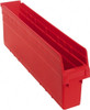 Quantum Storage Systems 4-3/8" Wide x 23-5/8" Deep x 8" High Hopper Shelf Bin Red, Polypropylene QSB805RD - 91531327