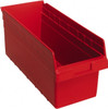 Quantum Storage Systems 8-3/8" Wide x 17-7/8" Deep x 8" High Hopper Shelf Bin Red, Polypropylene QSB808RD - 91531343