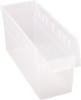 Quantum Storage Systems 6-5/8" Wide x 17-7/8" Deep x 8" High Hopper Shelf Bin Clear, Polypropylene QSB804CL - 91531418