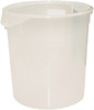 Rubbermaid Round, Clear Polypropylene Food Storage Container 14" High x 13.1" Wide FG572824CLR - 69938967