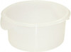 Rubbermaid Round, White Polyethylene Food Storage Container 7.6" High x 10" Wide FG572300WHT - 69939106