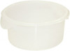 Rubbermaid Round, White Polyethylene Food Storage Container 4" High x 8-1/2" Wide FG572000WHT - 69939122