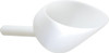 SP Bel-Art 32 oz White Polyethylene Round Bottom Scoop 4.9" Wide x 5-1/2" Deep Bowl, 5" Handle Length, 10" OAL H36758-0001 - 65362329
