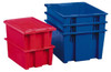 Akro-Mils 2.6 Cu Ft, 90 Lb Load Capacity Red Polyethylene Tote Container Stacking, Nesting, 23-1/2" Long x 19-1/2" Wide x 13" High 35230 RED - 89805139