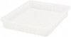 Quantum Storage Systems Clear Polypropylene Dividable Container Stacking, 22-1/2" Long x 17-1/2" Wide x 3" High DG93030CL - 40787954