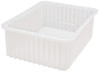 Quantum Storage Systems Clear Polypropylene Dividable Container Stacking, 16-1/2" Long x 10.9" Wide x 8" High DG92080CL - 40787996