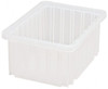 Quantum Storage Systems Clear Polypropylene Dividable Container Stacking, 10.9" Long x 8.3" Wide x 5" High DG91050CL - 40788010