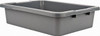 Rubbermaid 4.6 Gal, Gray Polyethylene Tote Container Nesting, 20" Long x 15" Wide x 5" High FG334900GRAY - 09789777