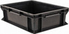 SSI Schaefer 0.38 Cu Ft, 55 Lb Load Capacity Black Polypropylene Tote Container Stacking, 15.8" Long x 11.9" Wide x 4.8" High EF4120.PP3 - 89756787