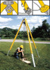 Spanco 4,000 Lb Steel Tripod Crane 13 ft. 9" to 8 ft. 7" High ATS-04-1309S - 89843932