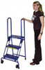 Ballymore 52" High 350 Lb Capacity 3 Step Ladder Portable Folding Safety Ladder, 24" Base Width x 23" Base Depth, 30" Platform Height, Perforated Tread LS3247 - 02124527