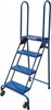 Ballymore 65" High 350 Lb Capacity 4 Step Ladder Portable Folding Safety Ladder, 24" Base Width x 30" Base Depth, 40" Platform Height, Perforated Tread LS4247 - 62317524