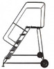 Ballymore 113" High 300 Lb Capacity 8 Step Ladder Rolling Safety Ladder, 30" Base Width x 62" Base Depth, 80" Platform Height, Heavy-Duty Serrated Grating ALWB830G - 74425513