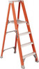 Louisville Ladder 6 Steps, 6 ft. High, Type IA Rating, Fiberglass Platform Ladder 300 Lb Capacity, 28-1/8" Base Width FP1506 - 00236125
