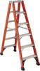 Louisville Ladder 5 Steps, 6 ft. High, Type IAA Rating, Fiberglass Step Ladder 375 Lb Capacity, 22-9/16" Base Width FM1406HD - 74980806