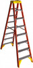 Werner 7 Steps, 8 ft. High, Type IA Rating, Fiberglass Step Ladder 300 Lb Capacity, 26-7/8" Base Width T6208 - 71463723