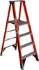 Werner 4 Steps, 6 ft. High, Type IAA Rating, Fiberglass Platform Ladder 375 Lb Capacity, 27" Base Width P7404 - 89408421