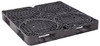 ORBIS 48.8" Long x 48.8" & Wide x 5-1/2" High Polyethylene Drum Pallet 15,000 Lb Static Capacity, 3,500 Lb Dynamic Capacity, Black 4848OP DRUM - 09074345