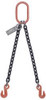 Lift-All 5 ft. Long x 4-1/2" Wide, 15,200 Lb Basket Capacity, Alloy Steel Web Sling 15,200 Lb Choker Capacity, DOG Chain Sling, 3/8" Diam Chain, Natural, Double Style 38DOGW10X5 - 69257103