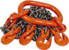 Pewag 5 ft. Long, 5,500 Lb Basket Capacity, 5,500 Lb Vertical Capacity, Alloy Steel Web Sling QOG Chain Sling, 7/32" Diam Chain, Silver (Color), with 4 Grab Hooks & Master Link 5.5G80QOG/5 - 59517581