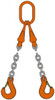 Pewag 5 ft. Long, 20,800 Lb Basket Capacity, 20,800 Lb Vertical Capacity, Alloy Steel Web Sling DOS Chain Sling, 1/2" Diam Chain, Silver (Color), with 2 Sling Hooks, Master Link & 2 Shortening Hooks 13G80DOSXK/5 - 60220753