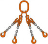 Pewag 5 ft. Long, 5,500 Lb Basket Capacity, 5,500 Lb Vertical Capacity, Alloy Steel Web Sling QOS Chain Sling, 7/32" Diam Chain, Silver (Color), with 4 Sling Hooks, Master Link & 4 Shortening Hooks 5.5G80QOSXK/5 - 60220860