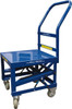 Ballymore 400 Lb Capacity, 20" Wide x 27" Long x 42" High Mobile Cart Steel, Blue, 2 Rigid Casters/2 Swivel Casters, 1 Shelf BPCRT-B - 38159257