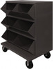 Durham 2,400 Lb Capacity, 24" Wide x 36" Long x 49-1/4" High Storage Bin Cart Steel, Gray, 2 Rigid Casters/2 Swivel Casters, 6 Slots MSB6-2036-95 - 46957627