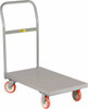 Little Giant 1,200 Lb Capacity Steel Deck Platform Truck 24" Wide x 35-3/4" High, 2 Swivel & 2 Rigid 5" Diam Casters T730-1H - 82518572