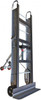 PRO-SOURCE 550 Lb Capacity 61" OAH Vending Truck 5 x 24" Base Plate, Aluminum Handle, Aluminum, Mold-On Rubber Wheels H36-6GR3U - 52790102