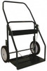 PRO-SOURCE 500 Lb Capacity 45" OAH Cylinder Hand Truck 13 x 24" Base Plate, Swept Back, Continuous Handle, Steel, Semi-Pneumatic Wheels H129-12Z - 93790368