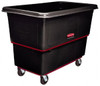 Rubbermaid 700 Lb Load Capacity, 8 Cu Ft, Polyethylene Utility Truck 26" Wide x 38-3/8" Long x 28-3/4" High, Black FG470800BLA - 81746679