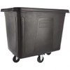 Rubbermaid 500 Lb Load Capacity, 16 Cu Ft, Polyethylene Cube Truck 31" Wide x 43-3/4" Long x 37" High, Black FG461600BLA - 81746836