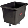 Rubbermaid 600 Lb Load Capacity, 20 Cu Ft, Polyethylene Cube Truck 34-1/8" Wide x 48" Long x 36-1/2" High, Black FG461900BLA - 81746844