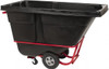 Rubbermaid 1,400 Lb Load Capacity, 1/2 Cu Yd, Polyethylene Tilt Truck 28" Wide x 60-1/2" Long x 38-5/8" High, Black FG130600BLA - 88096672