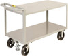 Little Giant 2,400 Lb Capacity 2-Shelf Shelf Truck 36" Long x 24" Wide x 36" High, Steel, 8" Diam Mold-On Rubber Wheels G-2436-8MRFL - 50154053