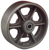 Albion Casters 12" Diam x 3" Wide, Cast Iron Caster Wheel 2,800 Lb. Capacity, 3-1/4" Hub Length, 1-1/4" Axle Diam, Roller Bearing CA1250120 - 00996785